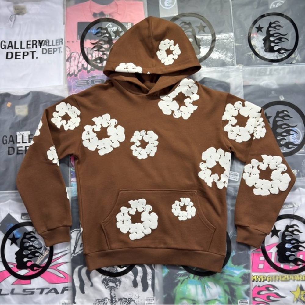 Denim Tears The Cotton Wreath Hoodie ‘Brown’